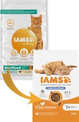Iams Advanced Nutrition zsírszegény macskatáp elhízásra hajlamos és sterilizált macskáknak friss csirkével 10Kg