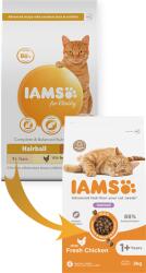 Iams Advanced Nutrition szőrcsomó elleni száraz táp felnőtt macskáknak friss csirkével 2Kg