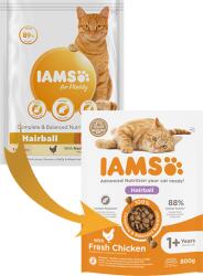 Iams Advanced Nutrition szőrcsomó elleni száraz táp felnőtt macskáknak friss csirkével 800g