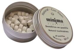 Minima Organics Pastă de dinți cu aromă de mentă, cu fluor, tablete - Minima Organics Mint Natural Toothtablets 60 buc