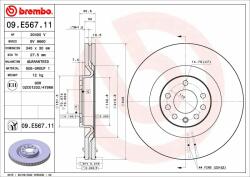 BREMBO Disc frana BREMBO 09. E567.11 - centralcar