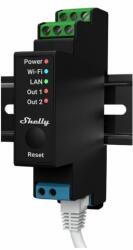 Shelly PRO 2PM DIN-sínre szerelhető, WiFi + Ethernet + Bluetooth kompatibilis okosrelé, áramfogyasztás-méréssel, redőnyvezérlési üzemmóddal (3800235268032)