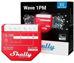 Shelly Qubino Wave 1PM egy áramkörös, fogyasztásmérős okosrelé, Z-Wave protokoll kompatibilis (3800235269022)