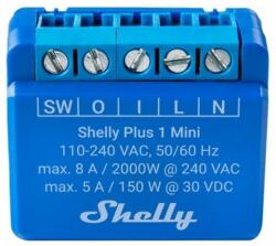 Shelly PLUS 1 MINI egy áramkörös Wi-Fi + Bluetooth okosrelé (3800235265659)
