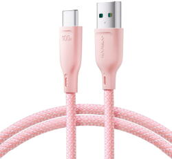 JOYROOM Multi-Color Series SA34-AC6 USB-A / USB-C Cable 100W Fast Transfer 1m - Pink - pcone