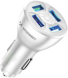 Wozinsky WCCAW 50W 4x USB-A QC car charger - white - vexio