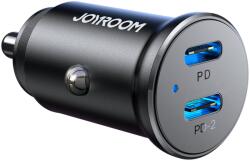 JOYROOM JR-CCN06 30W 2x USB-C mini car charger metal - black - vexio