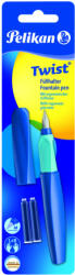 Pelikan Stilou Twist Deep Blue, Penita M, 2 Rezerve Albastre, Blister Pelikan (814744)