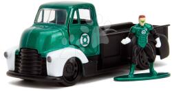 JADA Mașinuță Chevy COE 1952 DC Jada din metal cu uși care se deschid și figurina lui Green Lantern lungime de 12 cm 1: 32 (JA3253015)