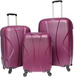 Kring Bigger Bőrönd szett, ABS, S + M + L méret, Világos burgundi