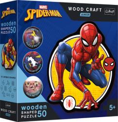 Trefl Trefl, Wood Craft Junior, Spider-man, puzzle din lemn, 50 piese