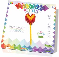 CreativaMente Joc 3D Inima Origami, Creagami Kids, 89 Piese (N00008841_001w)