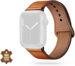 Tech-Protect Apple Watch valódi bőrből készült óraszíj - Tech-Protect Leatherfit - 42/44/45/49 mm - barna (TP713716) (TP713716)