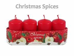 Adventi illatgyertya Christmas Spices 4db 6, 5cm