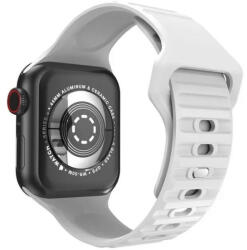Apple Watch 4-6, SE, SE (2022) (38 / 40 mm) / Watch 7-9 (41 mm), szilikon pótszíj, állítható, sport, Xprotector, fehér - tok-shop