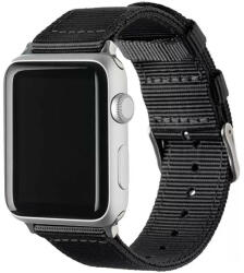 Apple Watch 4-6, SE, SE (2022) (38 / 40 mm) / Watch 7-9 (41 mm), műanyag pótszíj, szőtt, állítható, szőtt szíjtartó, Xprotector, fekete - tok-shop