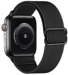 Apple Watch 4-6, SE, SE (2022) (38 / 40 mm) / Watch 7-9 (41 mm), textíl pótszíj, körpánt, Xprotector, fekete - tok-shop