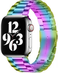 Apple Watch 4-6, SE, SE (2022) (38 / 40 mm) / Watch 7-9 (41 mm), fém pótszíj, rozsdamentes acél, vastag, Xprotector, szivárvány