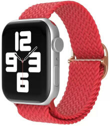 Apple Watch 4-6, SE, SE (2022) (38 / 40 mm) / Watch 7-9 (41 mm), textíl pótszíj, körpánt, szőtt stílusú, Xprotector, piros - tok-shop