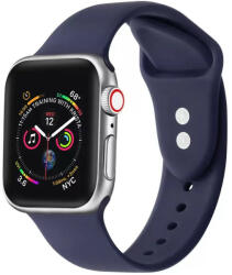 Apple Watch 4-6, SE, SE (2022) (38 / 40 mm) / Watch 7-9 (41 mm), szilikon pótszíj, állítható, két lyukas rögzítés, Xprotector, sötétkék - tok-shop