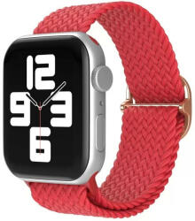 Apple Watch 4-6, SE, SE (2022) (42 / 44 mm) / Watch 7-9 (45 mm) / Watch Ultra 1-2 (49 mm), textíl pótszíj, körpánt, szőtt stílusú, Xprotector, piros - tok-shop