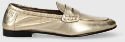 Tommy Hilfiger bőr mokaszin ESSENTIAL GOLDEN LOAFER sárga, női, lapos talpú, FW0FW07864 - arany Női 37