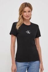 Calvin Klein Jeans pamut póló női, fekete - fekete XS - answear - 12 990 Ft
