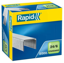 RAPID Tűzőkapocs, 24/6, RAPID "Standard" 5000 db (E24859800)