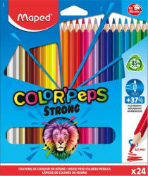 Maped Színes ceruza készlet, háromszögletű, MAPED "Color'Peps Strong", 24 különböző szín (IMA862724)