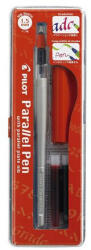 Pilot Töltőtoll, 0, 1-1, 5 mm, piros kupak, PILOT "Parallel Pen (PPP15) - fapadospatron