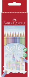 Faber-Castell Színes ceruza készlet, hatszögletű, FABER-CASTELL, 10 különböző pasztell szín (TFC111211) - fapadospatron