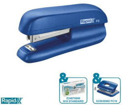 Rapid Tűzőgép, mini, No. 10, 10 lap, RAPID "F5", kék (E5000265) - fapadospatron