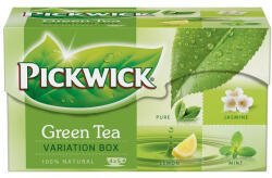 Pickwick Zöld tea, 20x2 g, PICKWICK "Zöld tea Variációk", citrom, jázmin, earl grey, borsmenta (KHK116) - fapadospatron