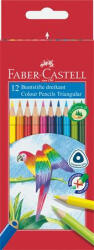 Faber-Castell Színes ceruza készlet, háromszögletű, FABER-CASTELL "Papagáj", 12 különböző szín (TFC116512) - fapadospatron