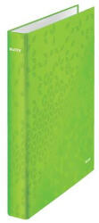 LEITZ Gyűrűs könyv, 2 gyűrű, D alakú, 40 mm, A4 Maxi, karton, LEITZ "Wow", zöld (E42410054) - fapadospatron