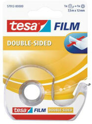 tesa Ragasztószalag, kétoldalas, adagolón, 12 mm x 7, 5 m, TESA "Tesafilm (TE57912) - fapadospatron