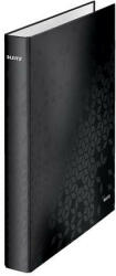 LEITZ Gyűrűs könyv, 2 gyűrű, D alakú, 40 mm, A4 Maxi, karton, LEITZ "Wow", fekete (E42410095) - fapadospatron