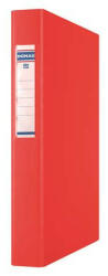 DONAU Gyűrűs könyv, 4 gyűrű, 40 mm, A4, PP/karton, DONAU, piros (D3735P)