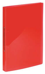 VIQUEL Gyűrűs könyv, 2 gyűrű, 25 mm, A4, PP, VIQUEL "Propyglass", piros (IV020243)