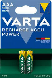 VARTA Tölthető elem, AAA mikro, 2x1000 mAh, előtöltött, VARTA "Power (VAKU13) - fapadospatron
