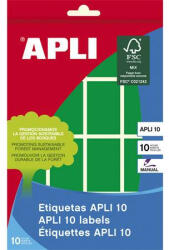 APLI Etikett, 25x40 mm, kézzel írható, színes, kerekített sarkú, APLI, zöld, 128 etikett/csomag (LCA2757) - fapadospatron