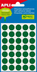 APLI Etikett, 13 mm kör, kézzel írható, színes, APLI, zöld 175 etikett/csomag (LCA2058) - fapadospatron
