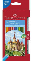 Faber-Castell Színes ceruza készlet, hatszögletű, FABER-CASTELL "Classic", 12 különböző szín + 1 db grafitceruza (TFC115852) - fapadospatron