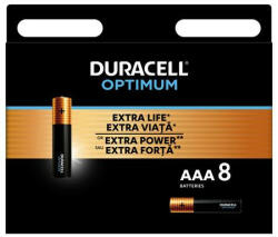 Duracell Elem, AAA mikro, 8 db, DURACELL "Optimum (DUELAAA8O) - fapadospatron