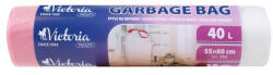Victoria Facility Szemeteszsák, zárószalagos, 40 l, 15 db, 55x60 cm, VICTORIA FACILITY (KHVF40H) - fapadospatron