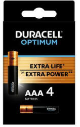 Duracell Elem, AAA mikro, 4 db, DURACELL "Optimum (DUELAAA4O) - fapadospatron