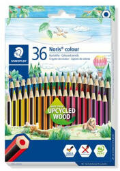 STAEDTLER Színes ceruza készlet, hatszögletű, STAEDTLER "Noris Colour 185", 36 különböző szín (TS185CD36) - fapadospatron