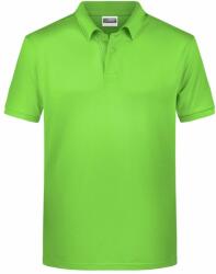 James & Nicholson (Daiber) Férfi galléros biopamut póló 8010 - Limezöld | 3XL (1-8010-1773376)