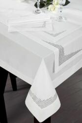 Eurofirany Klara exkluzív asztalterítő kristály díszítéssel Fehér 145x300 cm