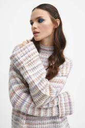 MEDICINE pulóver meleg, női, félgarbó nyakú - többszínű XL